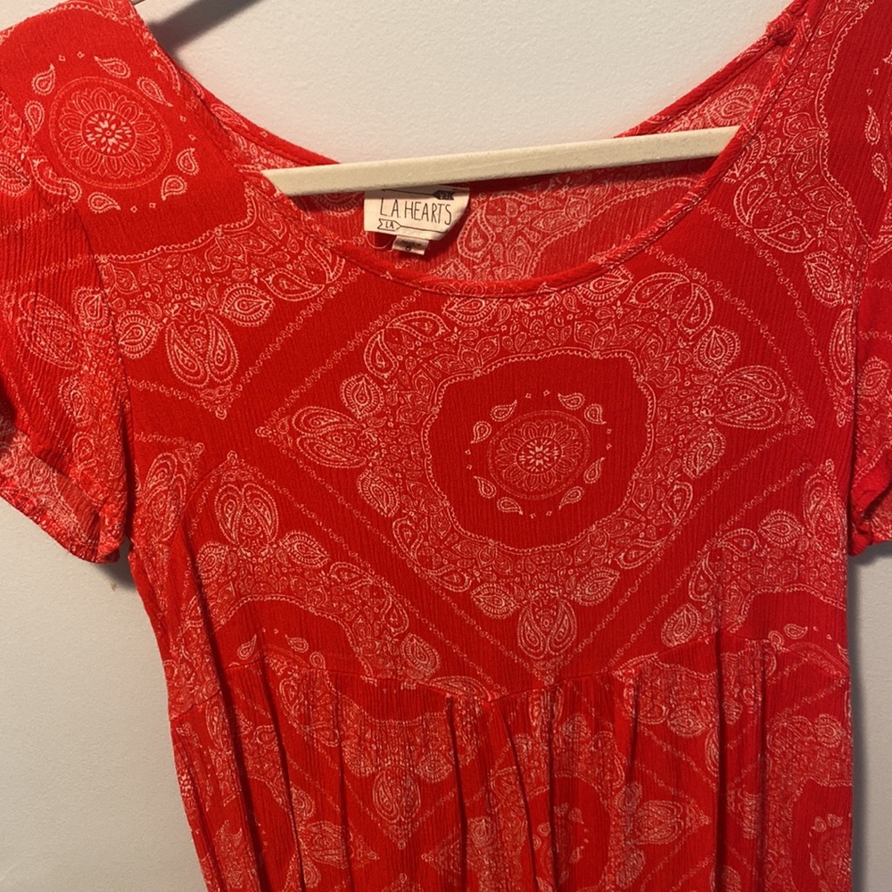 Red Patterned Sundress - Picture 4 of 5
